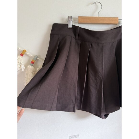 Gap Pleated Flowy Skort In Terra Brown Coquette Dainty Grunge Basics L - Picture 5 of 9